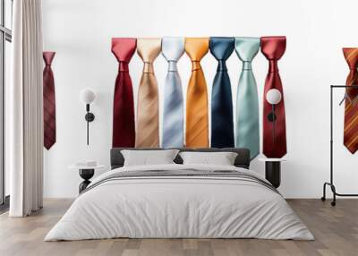 Set, collection of Corporate Ties isolated on transparent background. Wall mural