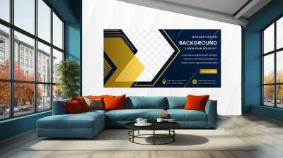 Abstract horizontal banner web header waves vector in gold element design colors. Abstract swoosh texture. Background for web design. Can be adapt to Brochure, banner Report, Magazine, Poster.  Wall mural