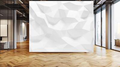 abstract white triangle 3d geometric paper background Wall mural