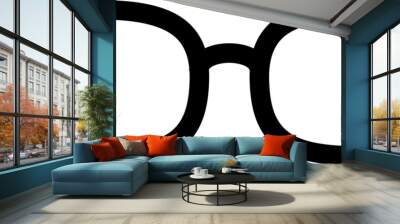 Eye glasses icon. Silhouette icon. Wall mural