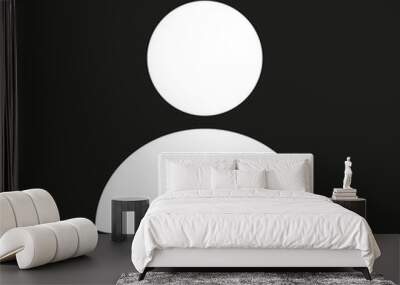 Person icon. Silhouette style. Profile symbol. Wall mural