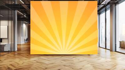 Sun burst background. Sun rays background. Retro abstraction. Comic design. Sunrise Sunset. vector Wall mural