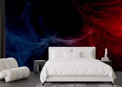 Red fire versus blue ice abstract background texture Wall mural