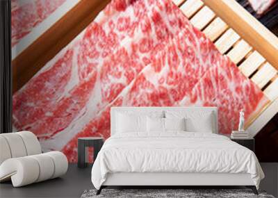 beef wagyu hotpot japanese food Wall mural