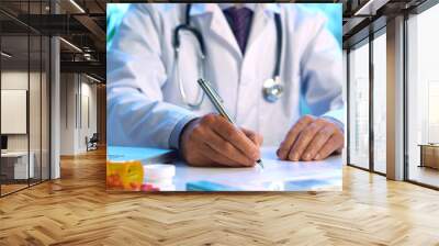 doctor writing prescription Wall mural