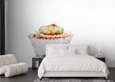 cup cake isolated on white Wall mural