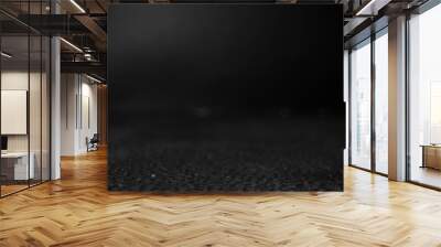 Black background product showcase. Wall mural