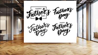 Happy fathers day. Lettering. Holiday calligraphy text Wall mural