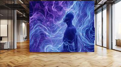 Background of swirling smoke on human Wall mural