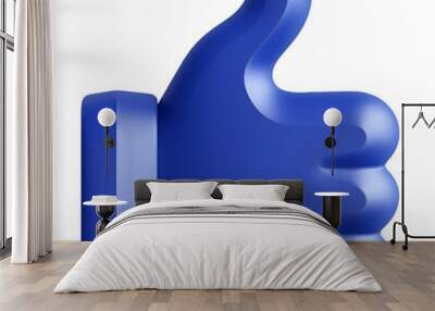 Like icon. 3d Like sticker Wall mural