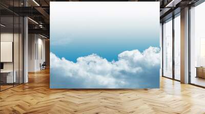 Clear blue sky and white clouds Wall mural