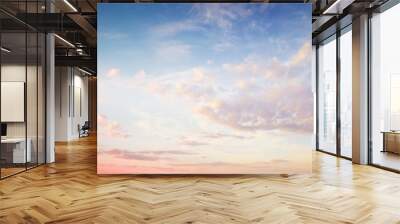 Cloudy sky colorful background Wall mural