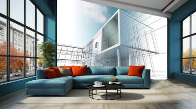 construction architecture Wall mural