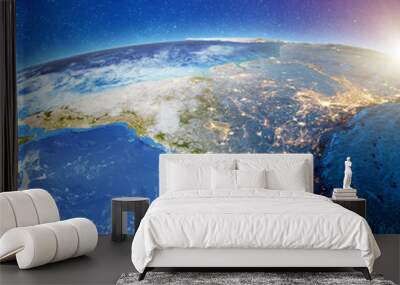 India from space at night Wall mural