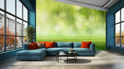 Panoramic green landscape Wall mural