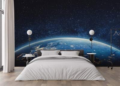 Planet Earth - Europe. Elements of this image furnished by NASA Wall mural