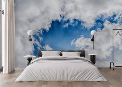 Sky clouds art sunrise background Wall mural