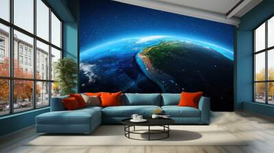 South America from space Wall mural