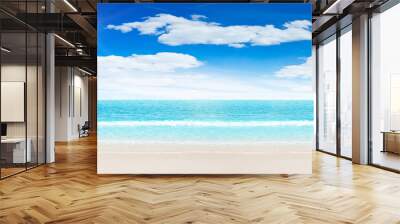 Tropical beach and ocean Wall mural