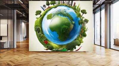 green planet earth Wall mural