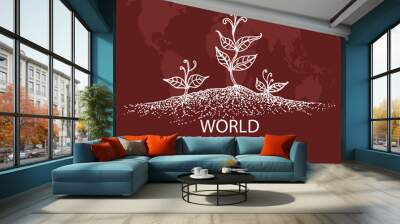 world soil day, poster and banner Wall mural