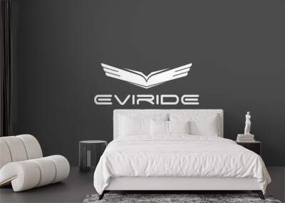 Bird wings logo design icon symbol illustration Wall mural