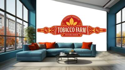 High quality tobacco, cigar and cigarette product labels, luxury classic design style. Wall mural