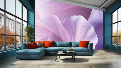 Soft pastel petals showcasing delicate textures and gentle colors, perfect for conveying tranquility and beauty in design. Wall mural