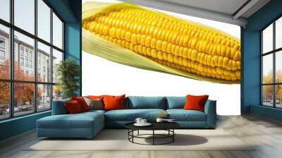 corn isolated on a transparent background, isolated, PNG. Wall mural