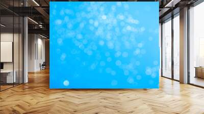 Blue bokeh for background, Blurred bright light. Wall mural