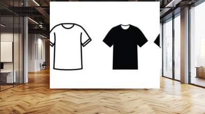 T-shirt icon. T-shirt icon line and flat style. T-shirt with hanger icon. T-shirt sign and symbol. Vector illustration. Wall mural