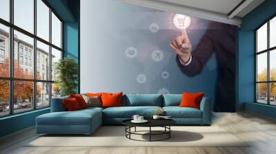 wireless network concept. Wall mural