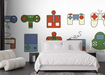  Joystick Illustration Set  Wall mural