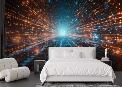 Illuminated pathways to digital enlightenment. Wall mural