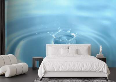 Water drop and splash background Wall mural