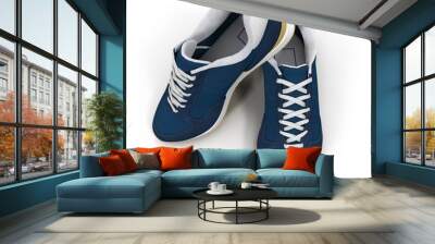 sneakers isolated on white. 3D illustration Wall mural