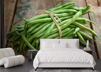 2 bundles of green beans Wall mural