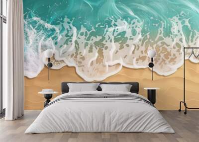 A Sand And Sea Wave Background Wall mural