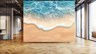 A Sand And Sea Wave Background Wall mural