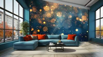 Abstract backgrounds created by circles of bokeh light Wall mural