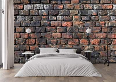 Aged brick barrier Wall mural