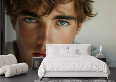 Attractive Caucasian male person with a cool and youthful appearance Wall mural