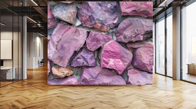 Background made of pink natural stone Wall mural