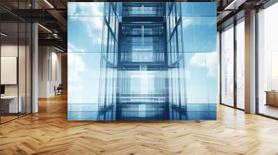 Contemporary high rise with elevator With copyspace for text Wall mural