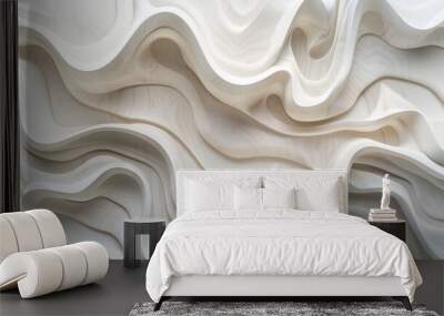 Elegant abstract background of white plywood texture Wall mural