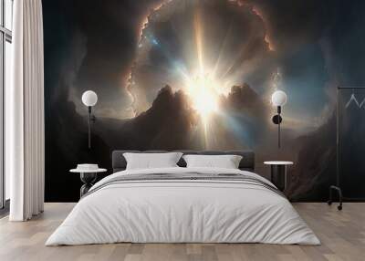 for instance, a breathtaking image of divine light. Generative AI Wall mural