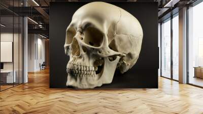 human skull replica. Generative AI Wall mural