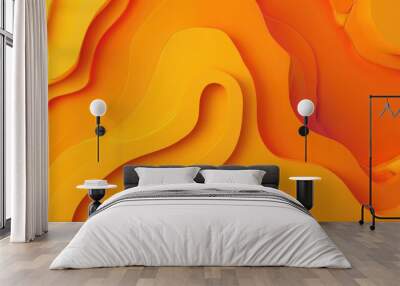 image with orange background Wall mural