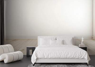 Indoor space featuring wooden floor and blank white wall Wall mural