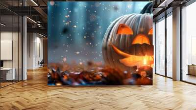 Jack o' Lantern comes alive just in time for the Halloween festivities. Wall mural